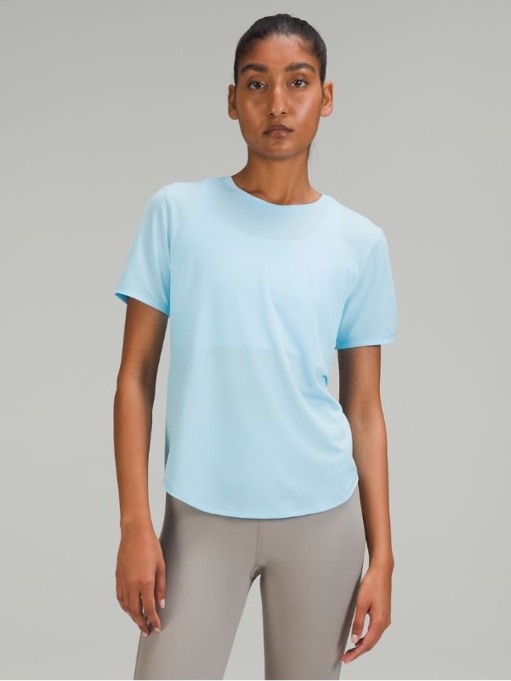 Lululemon High-Neck Running and Training T-Shirt Blue